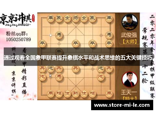 通过观看全国象甲联赛提升象棋水平和战术思维的五大关键技巧